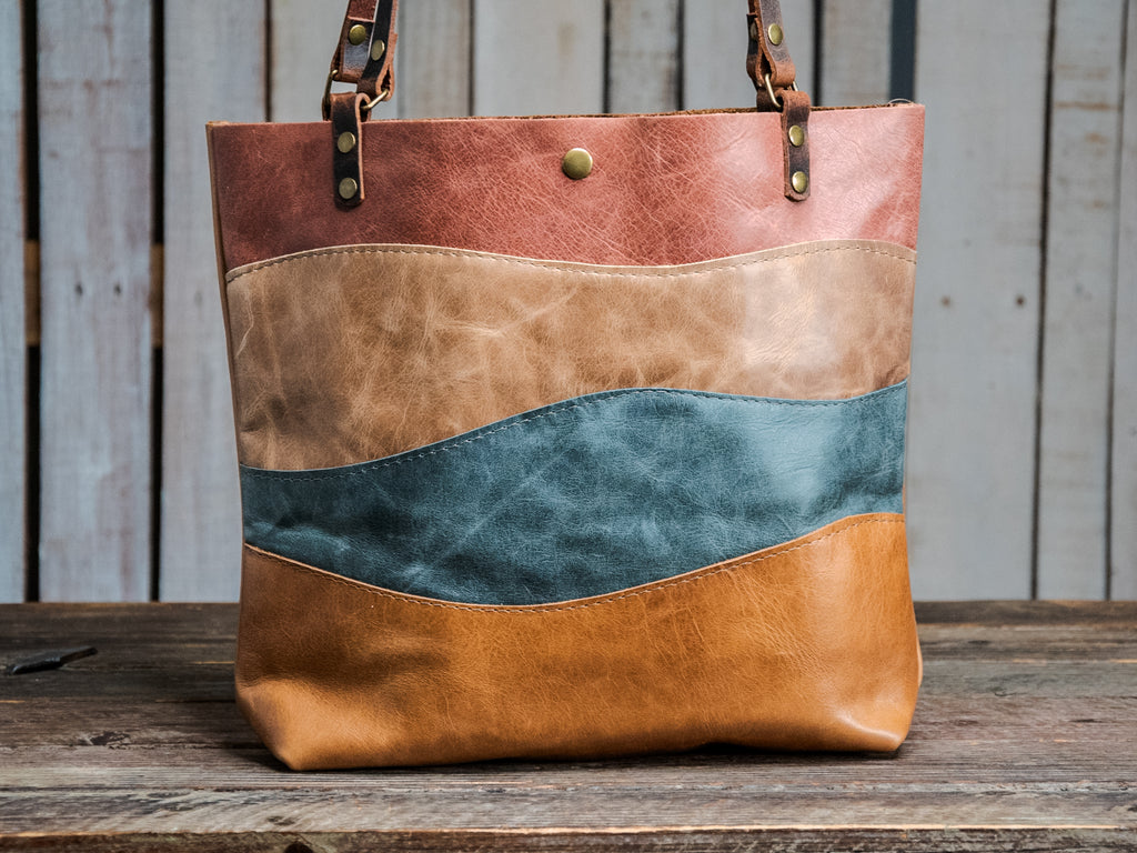 Ready to ship | NEW SPRING LINE PREVIEW | Handmade Leather Tote Bag | Small Classic Tote | The Wavy Small Classic