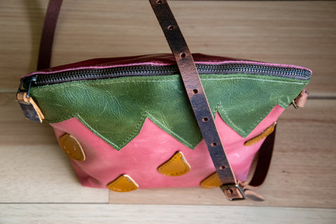 Small Batch | The Strawberry Curved Tote | Crossbody