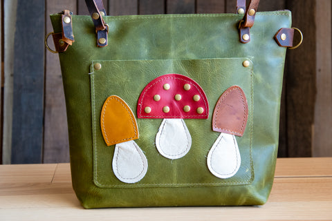 LIMITED RUN | The Small Mushroom Classic Tote | Eco Friendly Leather bag