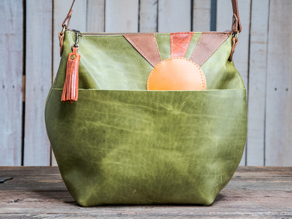 Ready to Ship | NEW SPRING LINE PREVIEW | Handmade Leather Tote Bag | The Marie Leather Bag | Moss Sunrise
