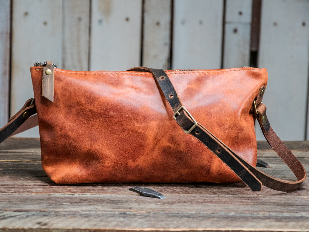 Ready to Ship | NEW SPRING LINE PREVIEW | Small Handmade Leather Crossbody Zipper Bag | Marmalade Mini zip