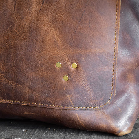  Limited Edition Handmade Leather Tote Bag Medium,  - In Blue Handmade