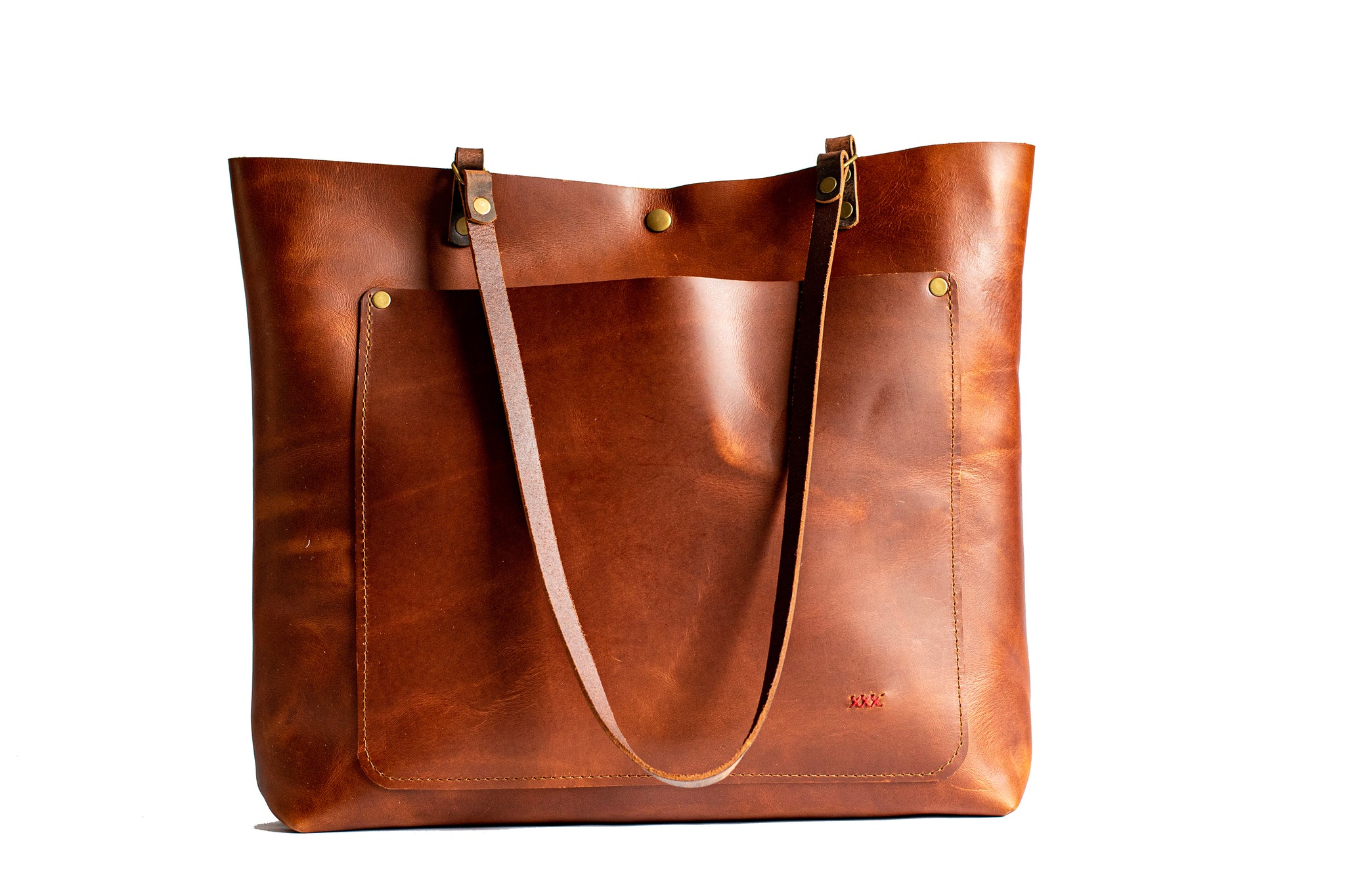 Handmade Classic Leather Tote Bag | Large | Snap