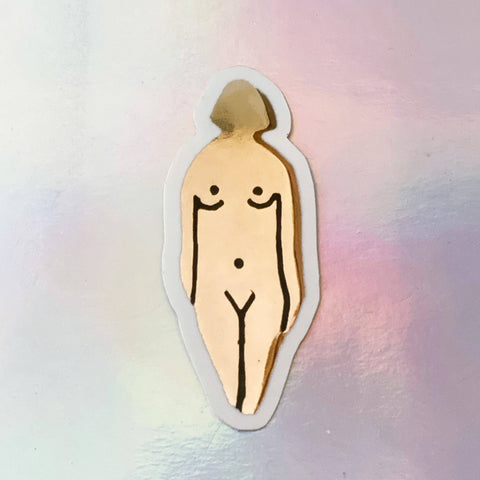 Sticker | Therese Kuempel Jewelry | Metallic Gold Vinyl Lady