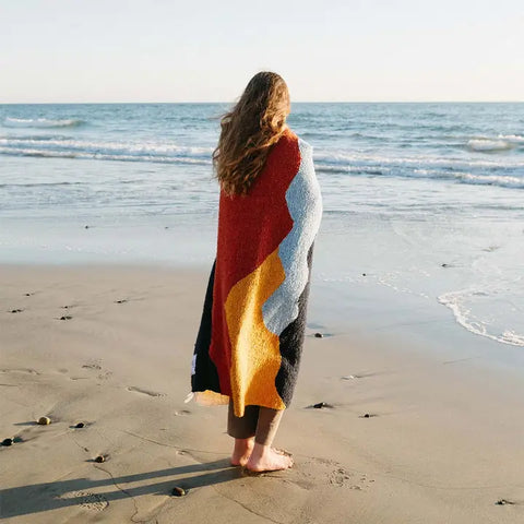 Ready to Ship | Handwoven Throw Blanket | Blue Mountains | Trek Light Gear