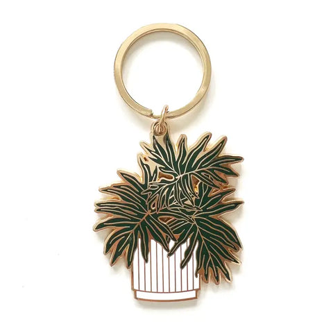 Enamel Keychain | Made by Paper Anchor Co. | Split-Leaf Philodendron Plant