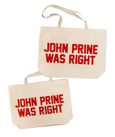 Canvas Tote Bag - John Prine x Oxford Pennant - John Prince Was Right | Pre-Order | Icon Collection