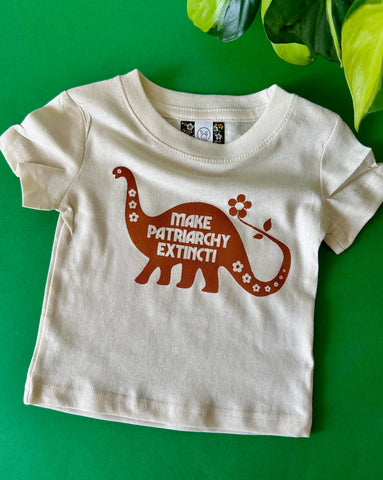 Youth T-shirt | MBMB | Make Patriarchy Extinct | Dinosaur Tee