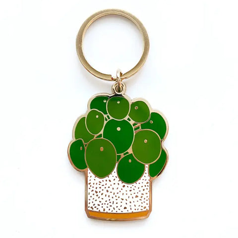 Enamel Keychain | Made by Paper Anchor Co. | Pilea Plant