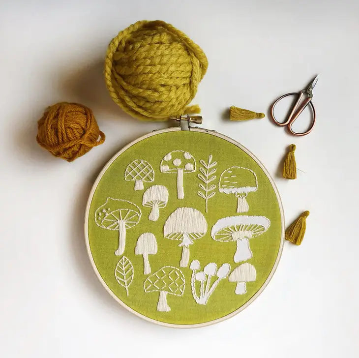 Embroidery Craft Kit | Made by RikRack | Mushroom DIY Kit