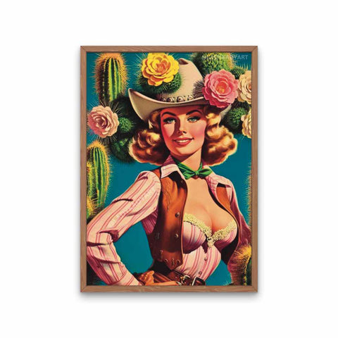 8x10 Art Print | Lady Kady Art | Cactus Cowgirl | NOT holiday guarantee