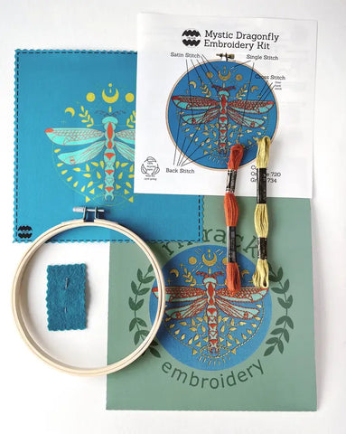 Embroidery Craft Kit | Made by RikRack | Dragonfly DIY Kit