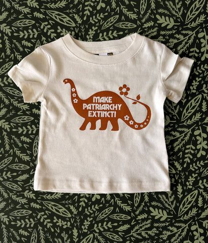 Youth T-shirt | MBMB | Make Patriarchy Extinct | Dinosaur Tee