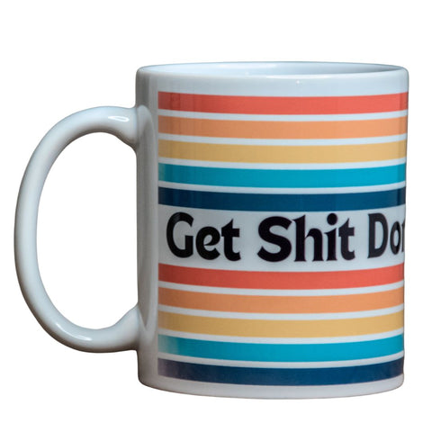 The In Blue Mug | Coffee Cup | Hand printed original artwork mugs | Get Shit Done 11oz