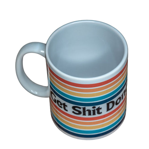 The In Blue Mug | Coffee Cup | Hand printed original artwork mugs | Get Shit Done 11oz