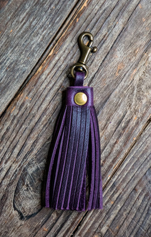 Leather Tassel | Leather Key Chain | Leather Fob | Multiple Colors