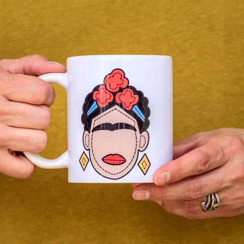 The Icon Series Mugs | Coffee Cup | Hand printed original artwork mugs | Frida