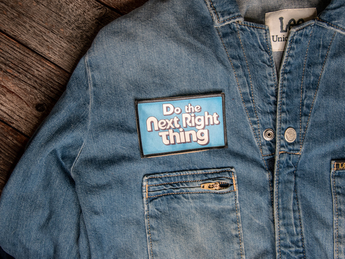 Printed Patch | Do the next right thing – In Blue Handmade
