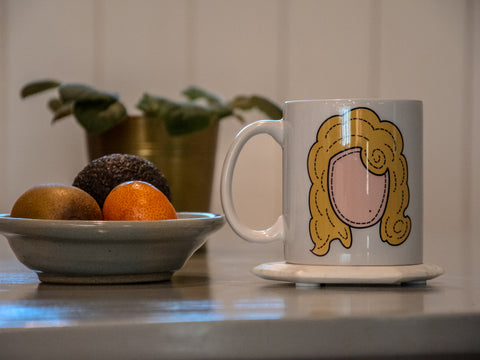 The Icon Series Mugs | Coffee Cup | Hand printed original artwork mugs | Dolly