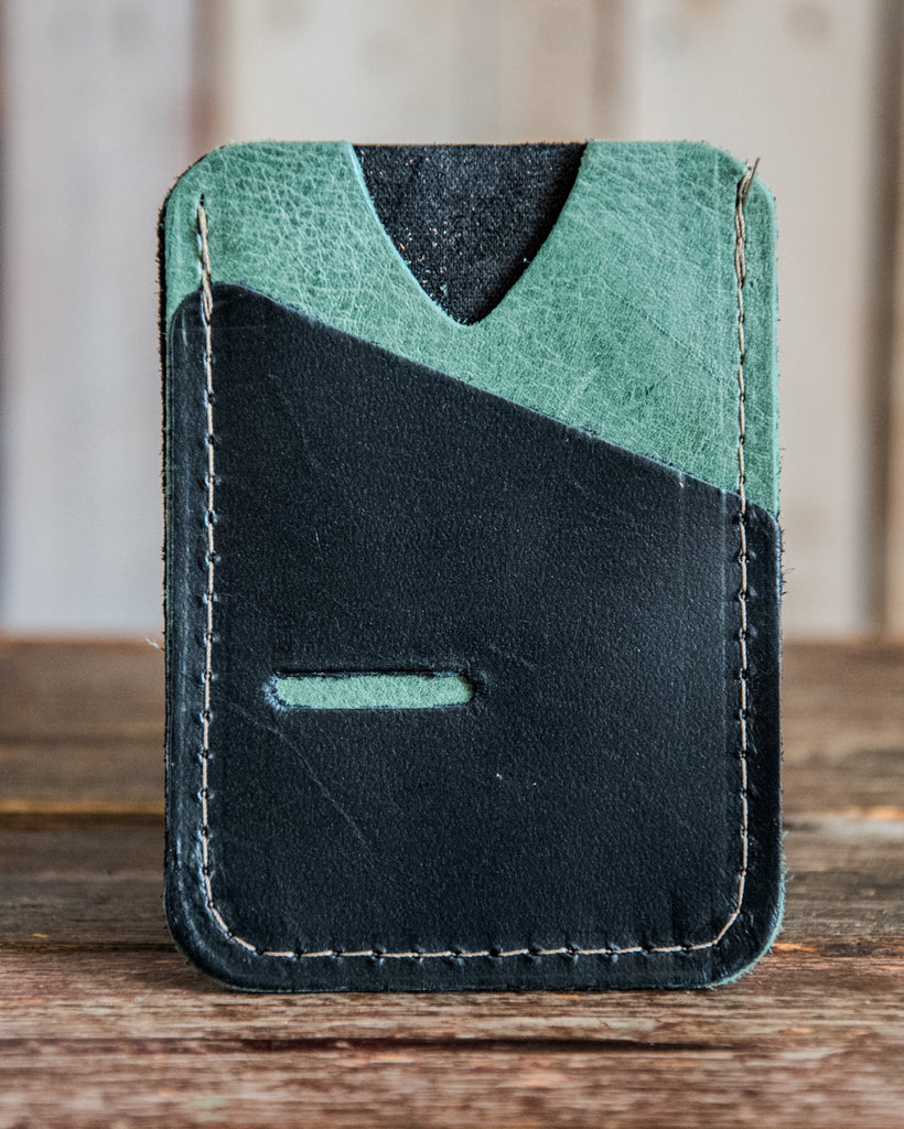 Ready to Ship | Leather Card Wallet | two-toned Card Holder | one of a kind