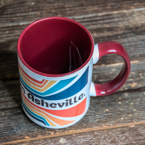 The LARGE In Blue Mug | Coffee Cup | Hand printed original artwork mugs | With Love from Asheville