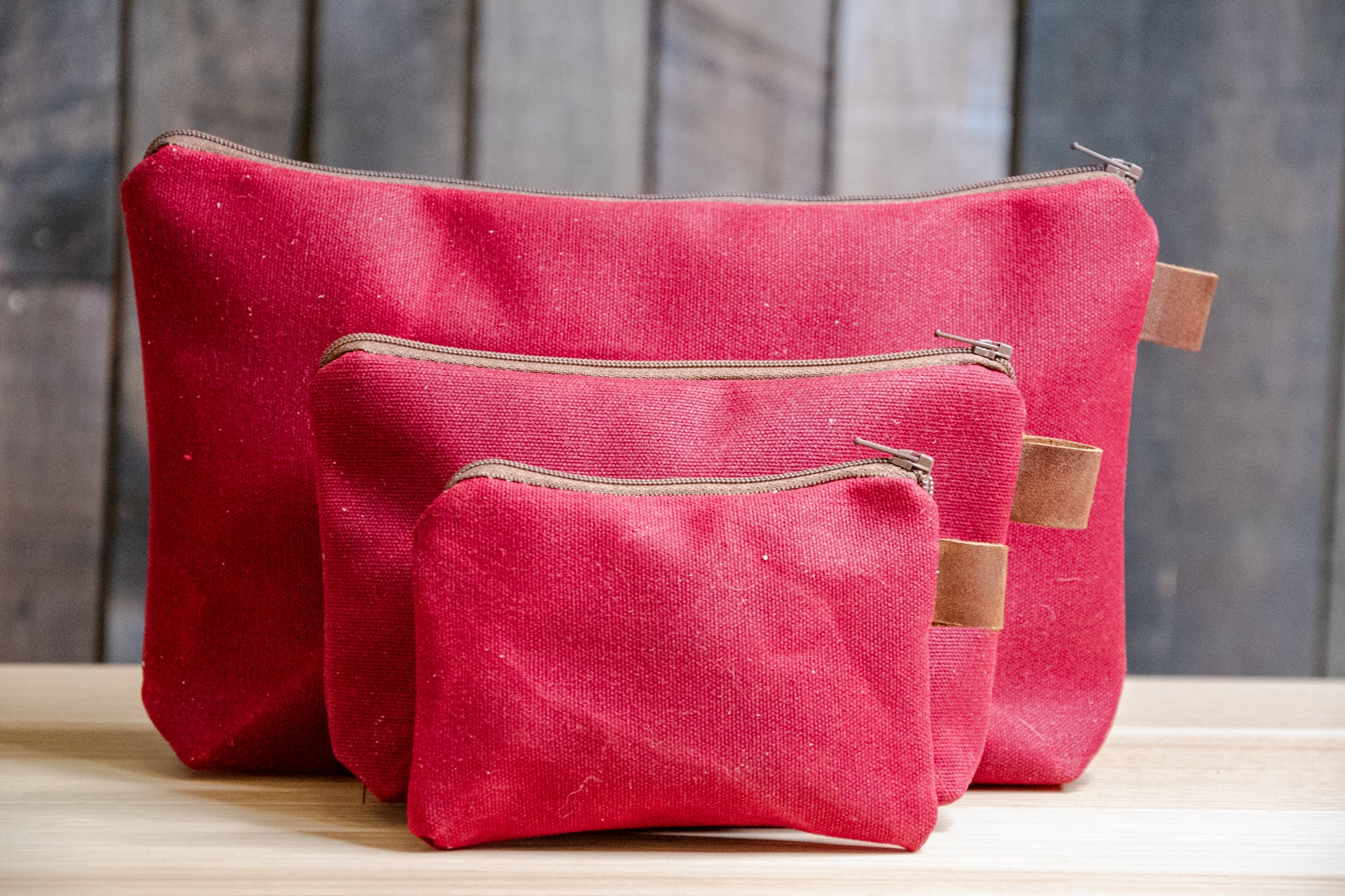 Handmade Waxed Canvas Zipper Pouch | Ready to Ship | New Colors