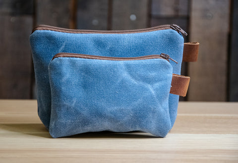 Handmade Waxed Canvas Zipper Pouch | Ready to Ship | New Colors