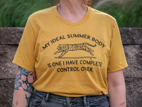 Made in USA | T-shirt | Unisex | My Ideal Summer Body | Mustard