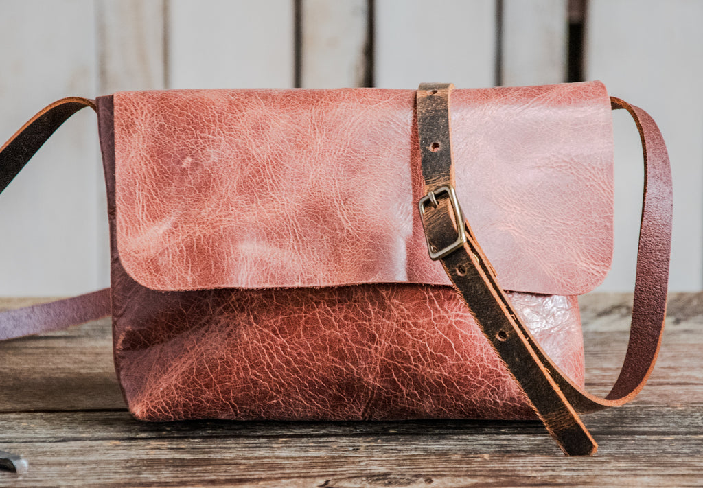 NEW LIMITED COLORS! | Mini Leather Satchel | Crossbody | Ready to ship | Dusty Rose
