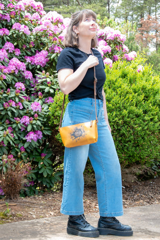 LIMITED RUN | The Grateful Mini-Zip Crossbody Leather Bag | Small
