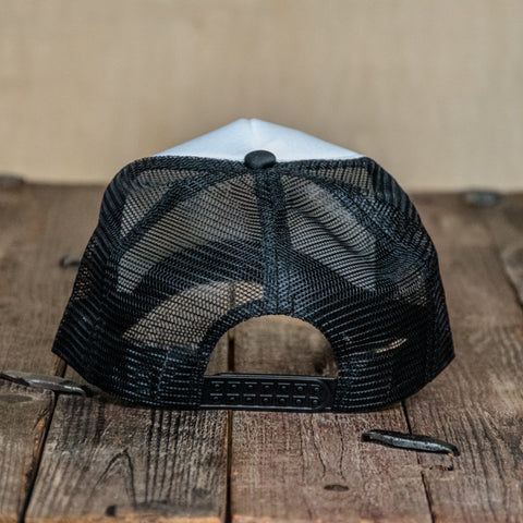 Trucker Hat | Hand Printed | Cowboys Against Fascism | Black Hat