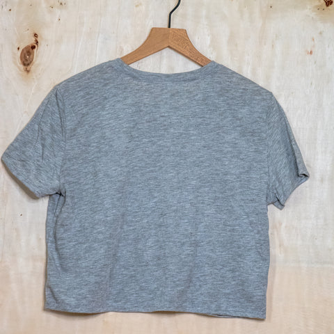 Handprinted Made in USA T-shirt | My Ideal Summer Body | Heather Grey Crop