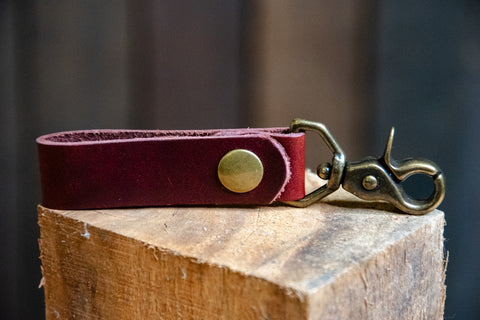 Handmade Leather Key Fob | Keychain | Ready to ship | multiple colors