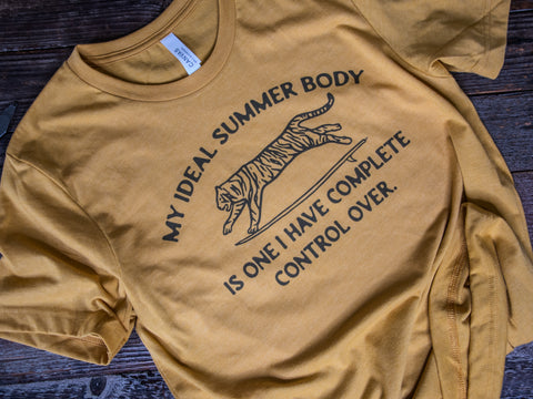 Made in USA | T-shirt | Unisex | My Ideal Summer Body | Mustard