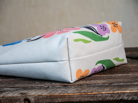 Canvas and Leather tote Happy Floral