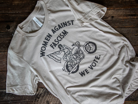Made in USA | T-shirt | Unisex | Women Against Fascism | Heather Dust