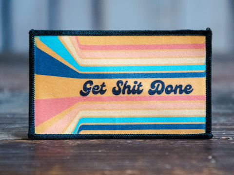 Printed Patch | Get Shit Done | Camp Blue