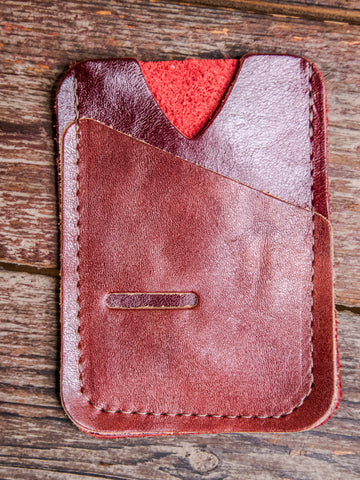 Ready to Ship | Leather Card Wallet | tri-toned Card Holder | one of a kinds