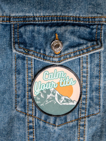 Printed Patch | Calm your tits | Camp Blue