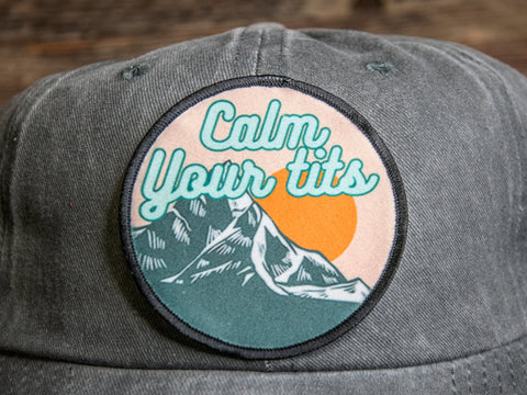 Printed Patch | Calm your tits | Camp Blue