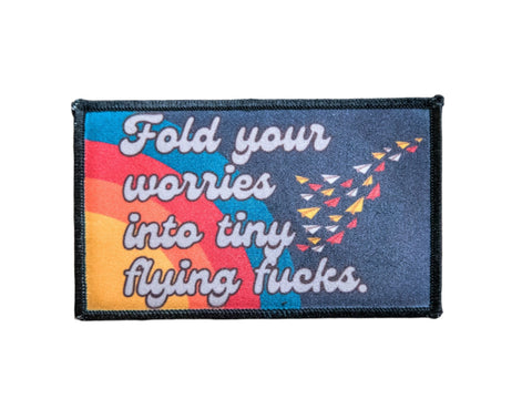 Printed Patch | Flying Fucks | Camp Blue