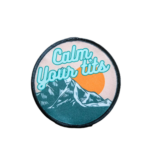 Printed Patch | Calm your tits | Camp Blue