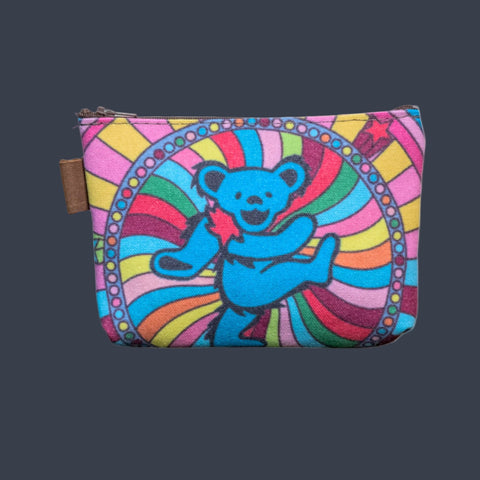 LIMITED-RUN  Rainbow Dance  | Hand printed MEDIUM Canvas Pouch | Grateful