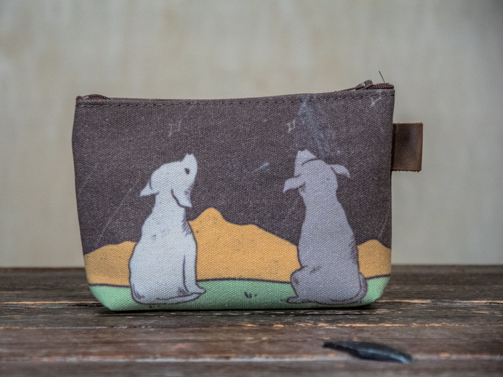 Friends | Hand printed MEDIUM Canvas Pouch