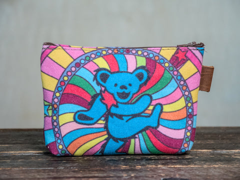 LIMITED-RUN  Rainbow Dance  | Hand printed MEDIUM Canvas Pouch | Grateful