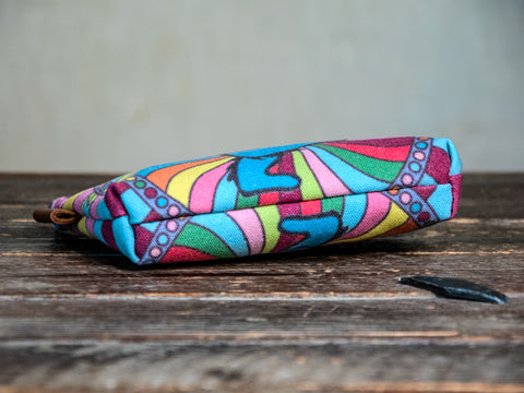 LIMITED-RUN  Rainbow Dance  | Hand printed MEDIUM Canvas Pouch | Grateful