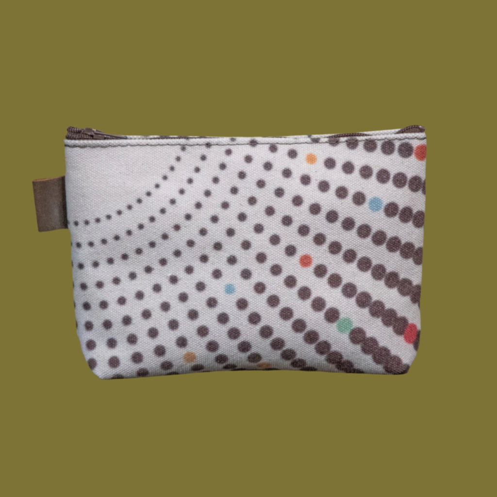 Dotty | Hand printed MEDIUM Canvas Pouch