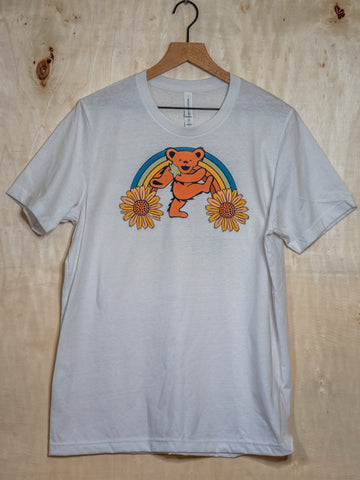Made in USA | T-shirt | Unisex | Rainbow's End White Tee