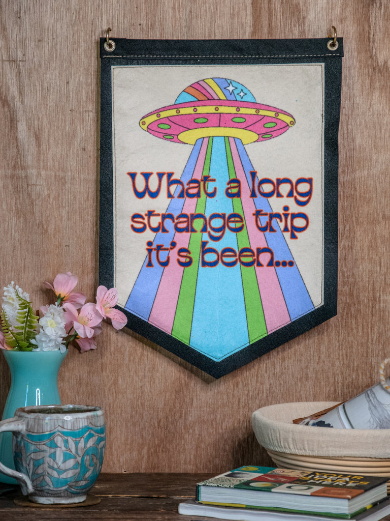 LIMITED RUN Ready to Ship | Backed Medium Camp Flag | Wall Decor | Strange Trip
