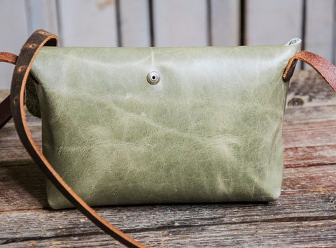 Brand New SAGE Eco-Friendly Leather Mini Satchel Bag | Limited-run Small SAGE Crossbody Bag